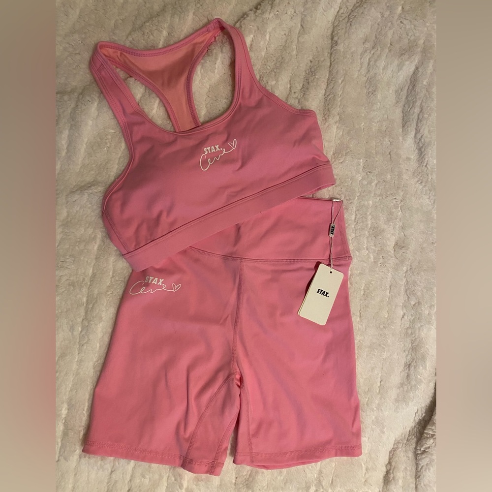 Pink Anna Paul x STAX workout set